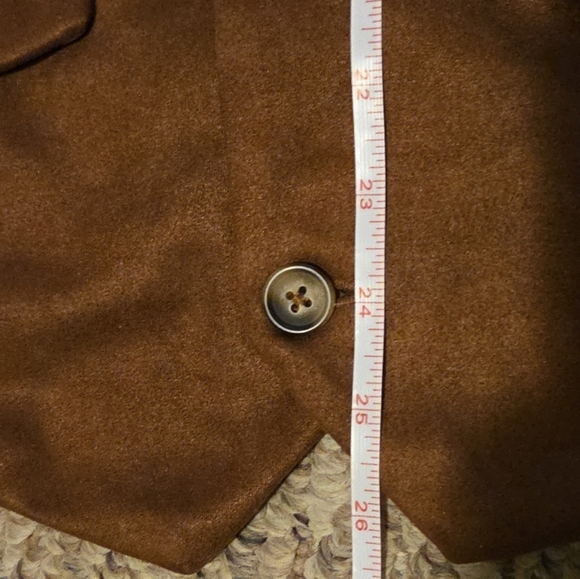 Paul Jones Mens Size XL Brown Faux Suede Vest Suit Western Cowboy - Picture 6 of 8